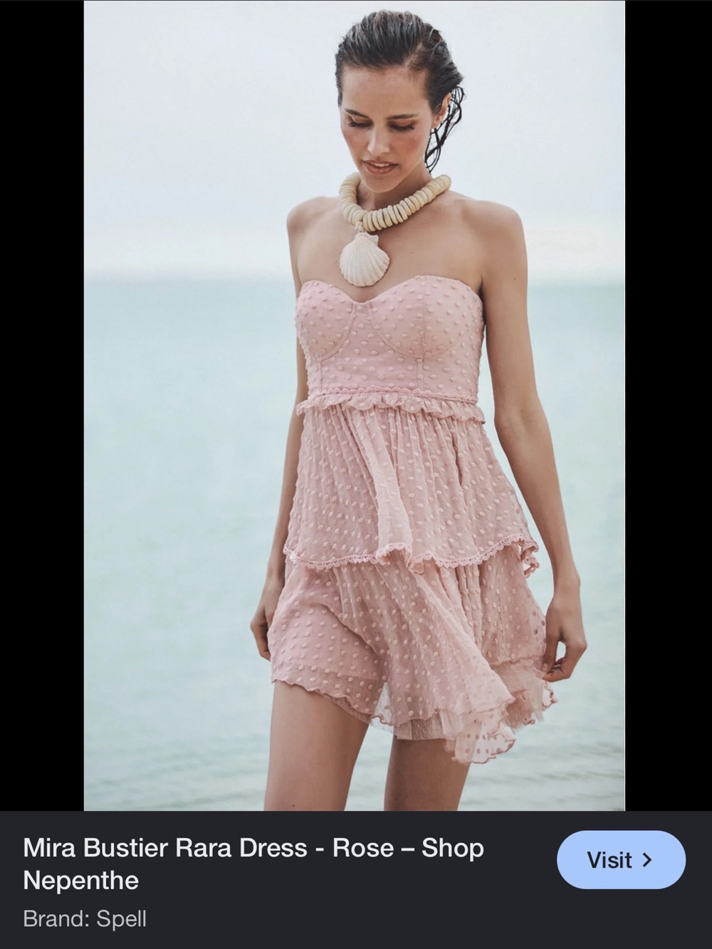 Spell Mira Bustier Rara Mini Dress NWT